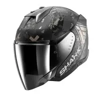 casco jet Shark Skwal i3 Hellcat Mat argento