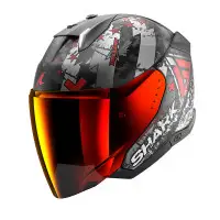 casco jet Shark Skwal i3 Hellcat mat rosso