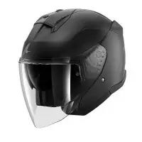 casco jet Shark Skwal nero opaco