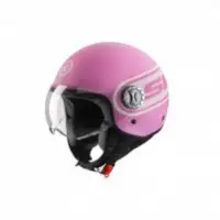 Casco jet Smook FF701 HELIC.HELM Rosa Bianco