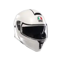 casco modulare AGV Streetmodular Mono Materia Nero Bianco