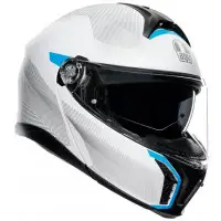 Casco modulare AGV TOURMODULAR FREQUENCY in carbonio Bianco Azzurro