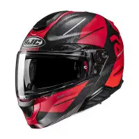 casco modulare HJC RPHA 91 Blat rosso opaco