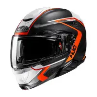 casco modulare Hjc Rpha 91 Carbon Lagos arancio opaco