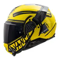 casco modulare LS2 Advant 2 in carbonio giallo opaco