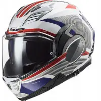 Casco modulare LS2 FF900 VALIANT II REVO con mentoniera ribaltabile Bianco Rosso Blu