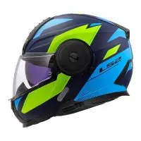 casco modulare LS2 FF902 Strobe 2 Duria blu giallo opaco