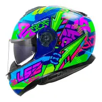 casco modulare LS2 FF908 Strobe 2 blu verde