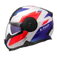casco modulare LS2 Strobe 2 bianco blu