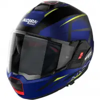 Casco Modulare Nolan N120-1 NIGHTLIFE N-COM Blu Giallo Opaco