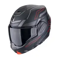 casco modulare Scorpion EXO-TECH EVO Conquer rosso