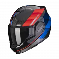 Casco modulare Scorpion EXO TECH EVO CARBON GENUS in carbonio Nero Blu Rosso