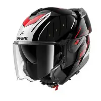 casco modulare Shark Oxo Rydger nero rosso