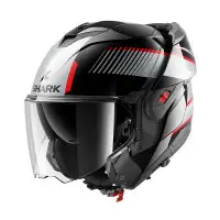 casco modulare Shark OXO Sikter nero rosso