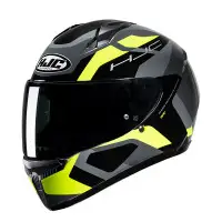 Casco moto integrale Hjc C10 TINS Giallo Grigio Nero