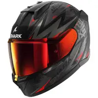 Casco moto integrale Shark D-SKWAL 3 BLAST-R Nero Antracite Rosso Opaco Ece06