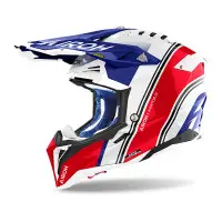 casco offroad Airoh Aviator 3 Hima rosso lucido