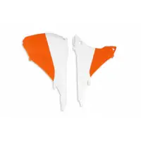 Coperchio scatola filtro UFO per KTM EXC e EXC-F Bianco Arancio