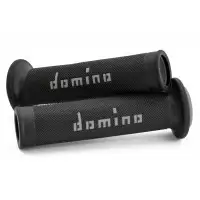 Coppia di manopole stradali Domino A010 Nero Grigio