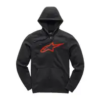 Felpa moto Alpinestars Ageless Zip V3 nero rosso