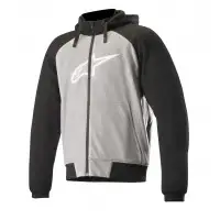 Felpa moto Alpinestars CHROME SPORT HOODIE grigio melange nero