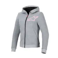 Felpa Moto Donna Alpinestars Stella Chrome V2 Sport Grigio