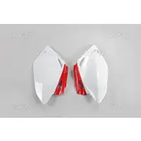 Fiancatine lat Ufo Honda CRF 450R 2007-2008 bianco-rosso
