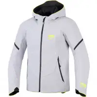 Giacca Moto Alpinestars Aeroshell WP Grigio Chiaro Giallo Fluo