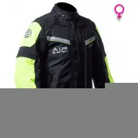 Giacca moto donna touring Befast TRANSFORMER Lady CE certificata 3 strati Nero Giallo