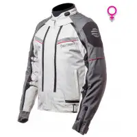 Giacca moto donna touring Befast TRANSFORMER Lady CE certificata 3 strati Nero Grigio