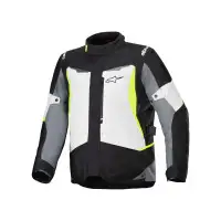 Giacca moto Alpinestars ST-1 waterproof Grigio ghiaccio Nero Giallo Fluo