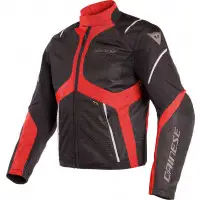 Giacca moto Dainese SAURIS D-DRY Nero TOUR Rosso Grigio Chiaro