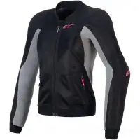 Giacca Moto Donna Estiva Alpinestars Stella Troop-Air Nero Grigio Rosa Fluo