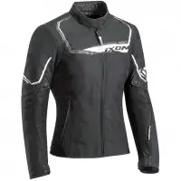 Giacca moto donna invernale Ixon CHALLENGE LADY nero bianco