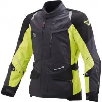 Giacca moto donna Macna Equator 3 strati Nero Giallo fluo