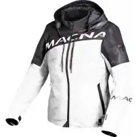 Giacca moto donna touring Macna Racoon Grigio Chiaro Nero