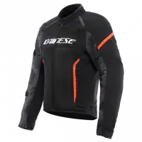 Giacca moto estiva Dainese AIR FRAME 3  Nero Nero Rosso fluo