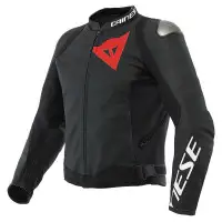 Giacca moto Pelle Dainese Sportiva Nero