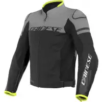 Giacca moto pelle racing Dainese AGILE Nero opaco Grigio Nero opaco