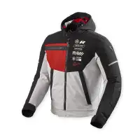 Giacca Moto Rev'It Haste H2O Nero Rosso