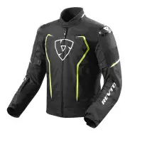 Giacca moto Rev'it Vertex H2O Nero Giallo Neon