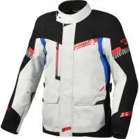 Giacca moto touring Macna Aspire Grigio chiaro Nero Blu