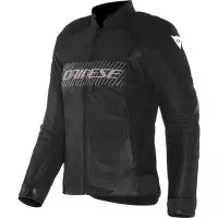 Giacca moto donna estiva Dainese HEROSPHERE AIR TEX Nero Bianco Pesca
