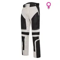 Pantaloni moto donna estivi Befast DUNE PANT Lady CE Nero Grigio