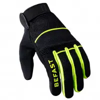 Guanti moto estivi Befast Urban Mesh CE Giallo Nero