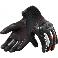 Guanti moto estivi Rev'it Metric Nero Neon Rosso