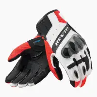 Guanti moto estivi Rev'it Ritmo Nero Neon Rosso