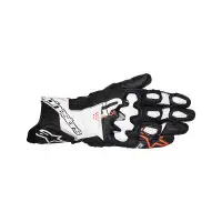 Guanti Moto Pelle Racing Alpinestars Gp Plus R V3 Bianco Rosso Fluo