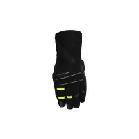 Guanti moto pelle Smook Duke CE WP Nero Giallo Fluo