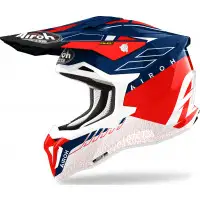 Casco Cross Airoh Strycker Skin in fibra Rosso lucido